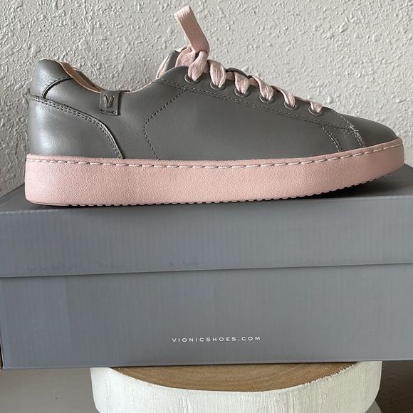 NIB Vionic Pink and Gray Walking Shoes Size 6.5 - Picture 4 of 9